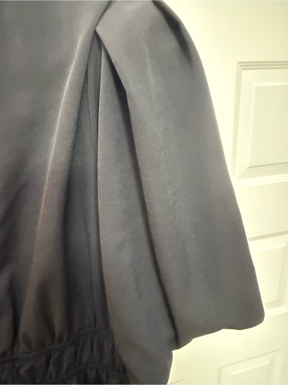 SHEIN Black Tiered Midi Dress with Puff Sleeves - Picture 10 of 14